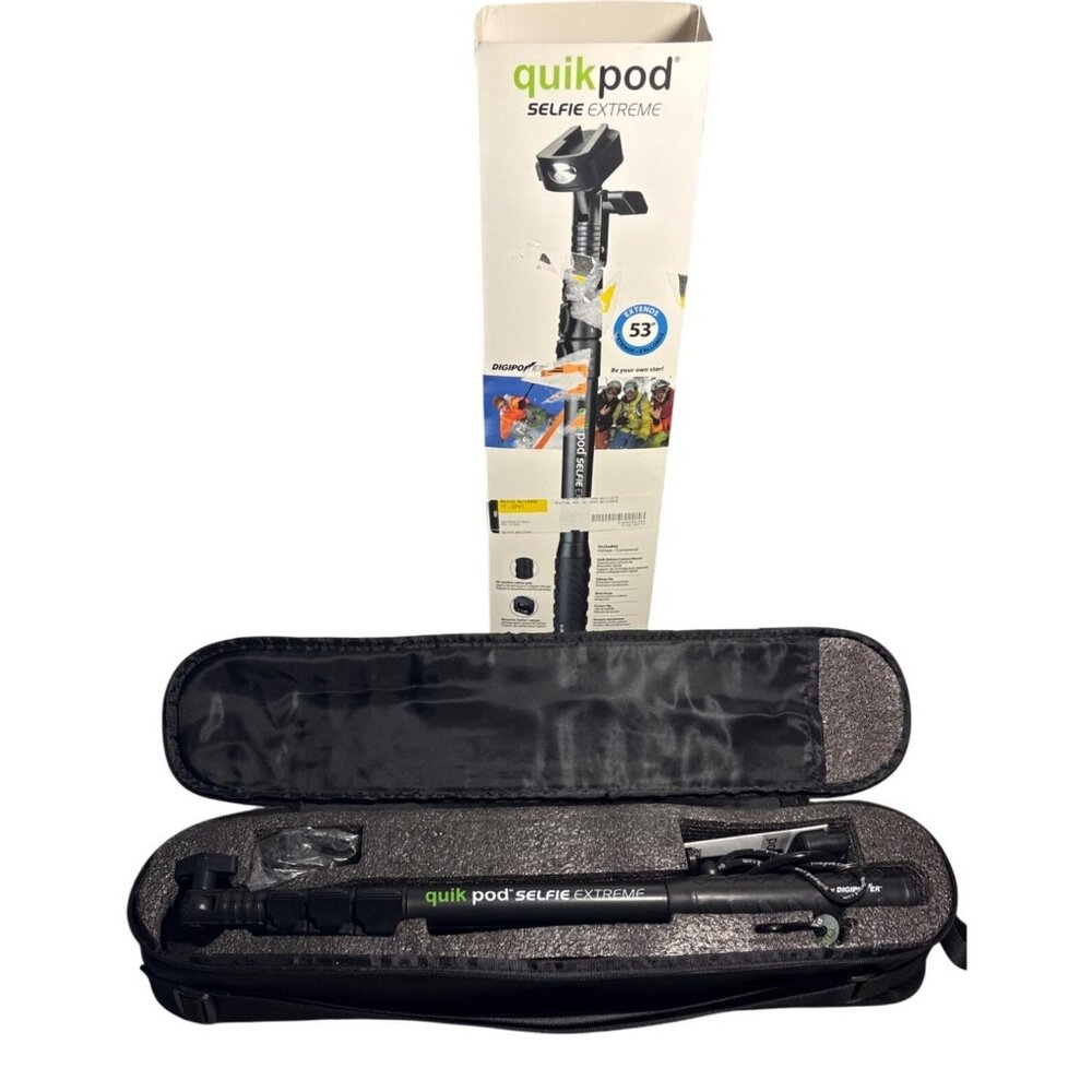 Selfie Stick Quikpod Digipower Extreme Telescoping 53" Carrying Case NEW
